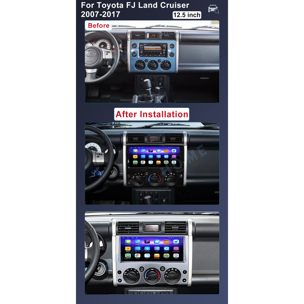 Toyota Land Cruiser 200 LC200 12.5 inch Android 10 - CarPlay - Android - GPS Navigasyon - Multimedya Ekran 2007-2017