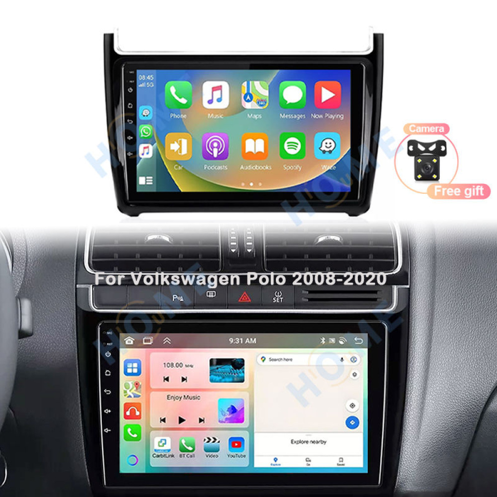 Volkswagen Polo Android 14 - CarPlay - Android - GPS Navigasyon - Multimedya Ekran 2008 -2020