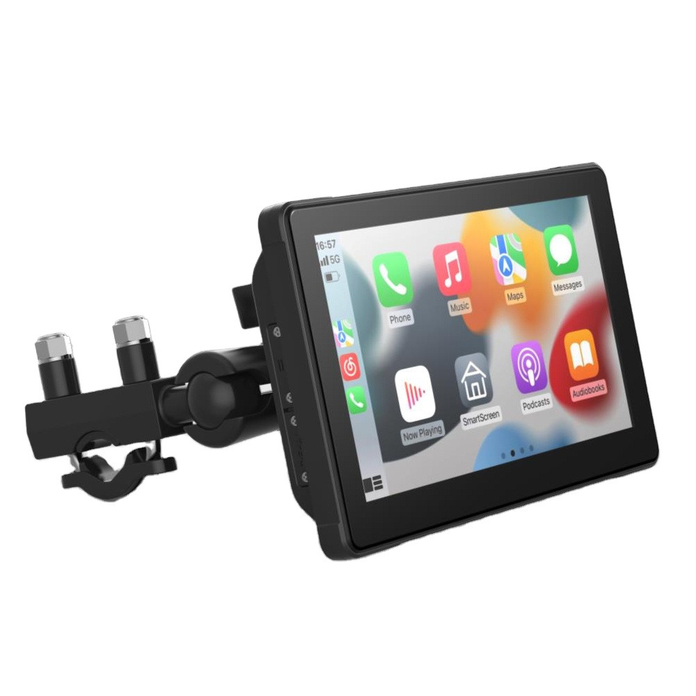 Motosiklet için 7 inç Kablosuz CarPlay Su Geçirmez Android GPS Navigasyon Siri Ses Kontrolü Bluetooth TPMS