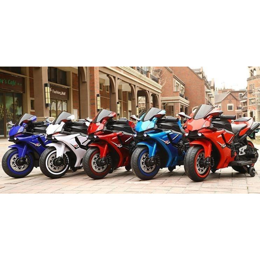 Apex-R1 Lean-Master 6V - İki Ana Tekerlekli, Destek Tekerlekli, R1 Tarzı Akülü Yarış Motoru