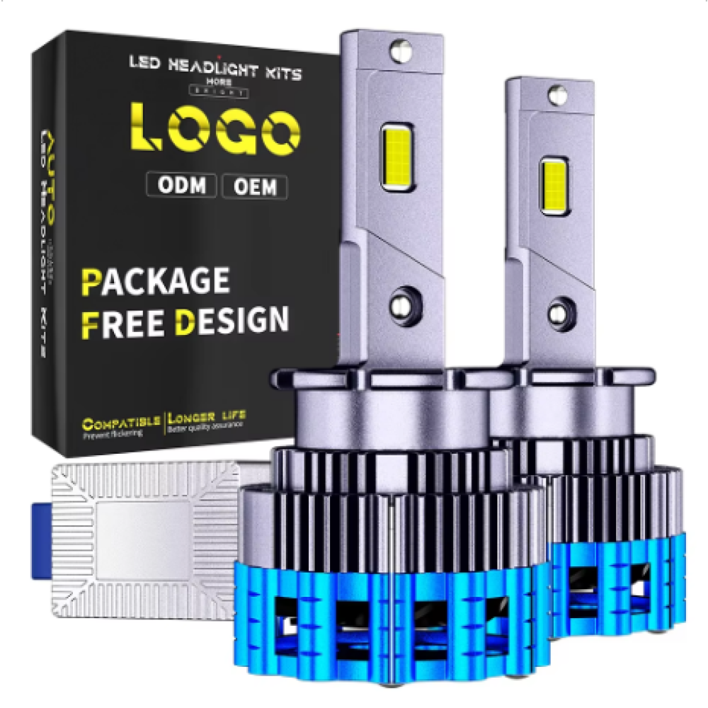 Süper Parlak LED Far Ampulü - Tak & Çalıştır Gündüz Farları, Kolay Kurulum, Dayanıklı IC Çip, Otomobil Far Lambası