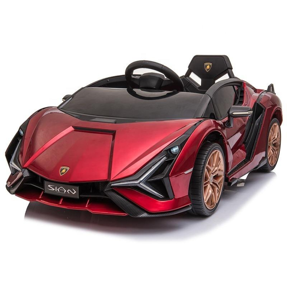 12V Licensed Lamborghini Sián - Orijinal Lisanslı, Makas Kapılı (Scissor Doors), Eva Tekerlekli, Deri Koltuklu ve 2.4G Uzaktan Kumandalı Ultra-Süper Spor Akülü Araç