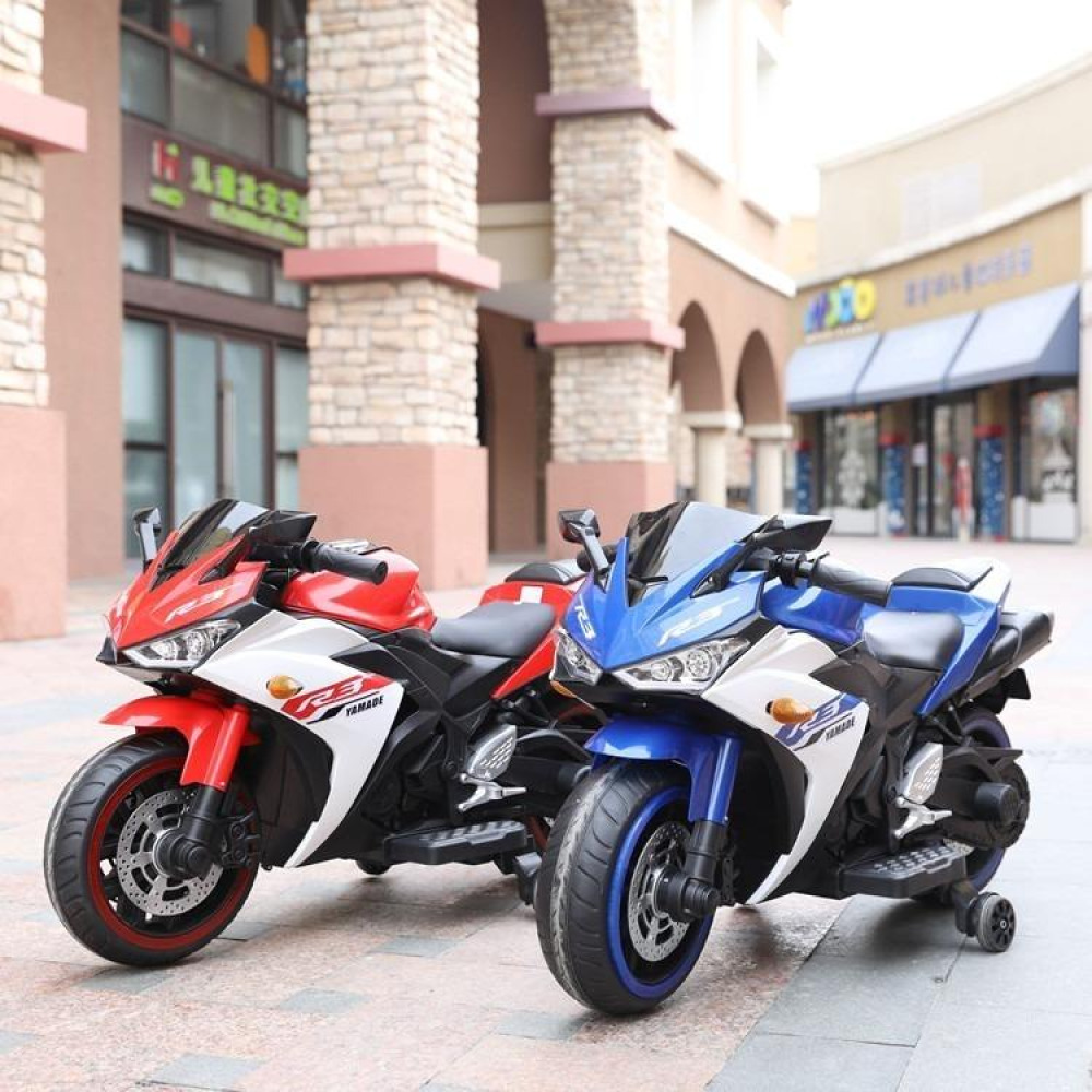 Apex-R3 Junior 12V - Çekik Çift Farlı, Hava Kanallı, Üç Tekerlekli Yarış Motoru