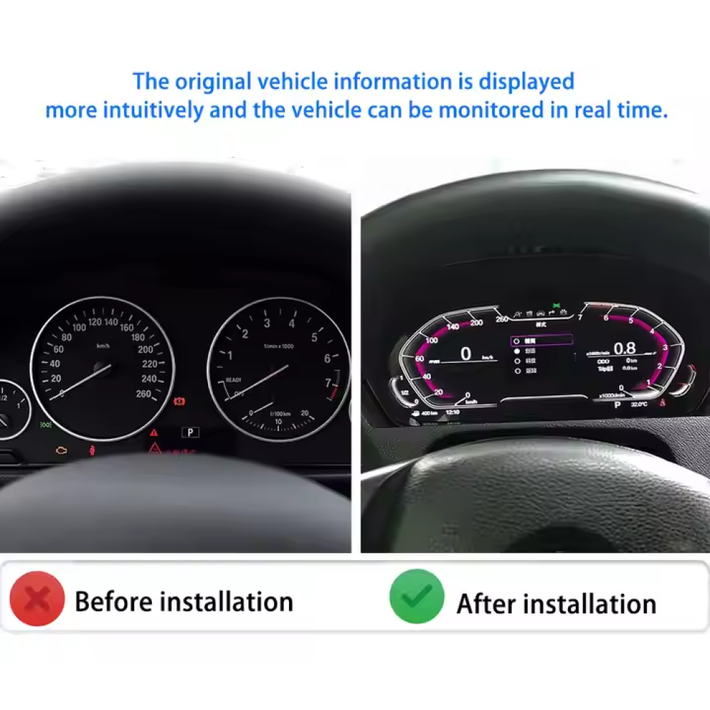 BMW 3 Serisi F30 GT F32 Hayalet Ekran Gösterge 2013-2020