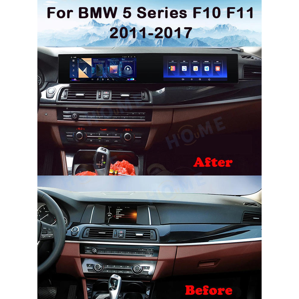 BMW 5 Serisi F10/F11 21 inch İkili Multimedya Ekran (Dual Screen) - CarPlay - Android - GPS Navigasyon 2011-2017