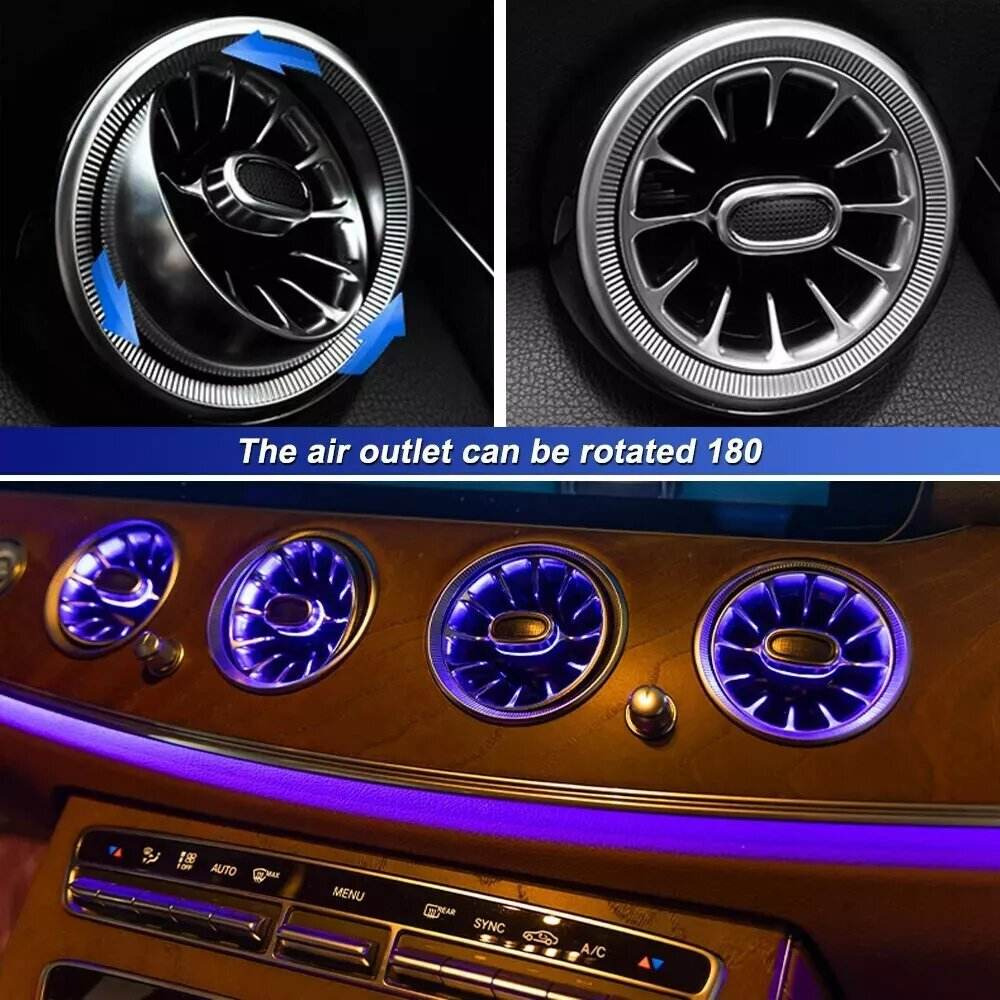 Mercedes Benz W213 E-Class 64 Renk Ambians Led Işıklı Ön Tavan Kolon Hoparlör 2016-2022