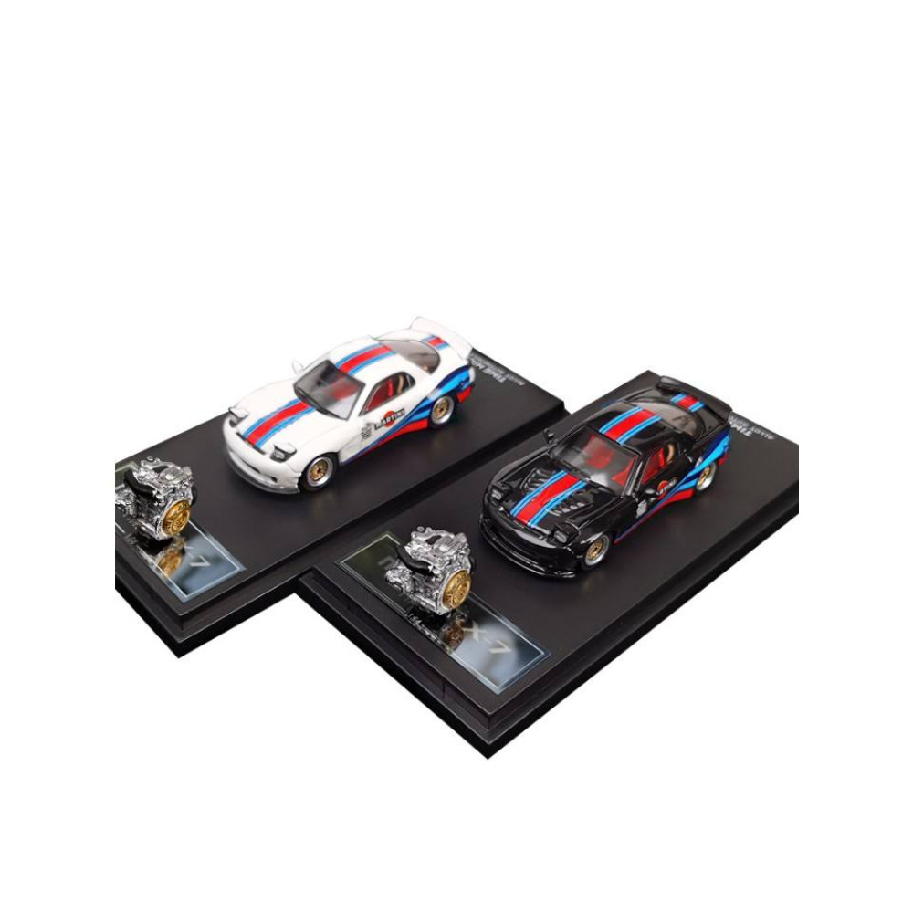 TimeMicro 1/64 Mazda RX-7 Martini Racing Diecast – JDM Efsanesi ve Klasik Yarış Çizgilerinin Buluşması