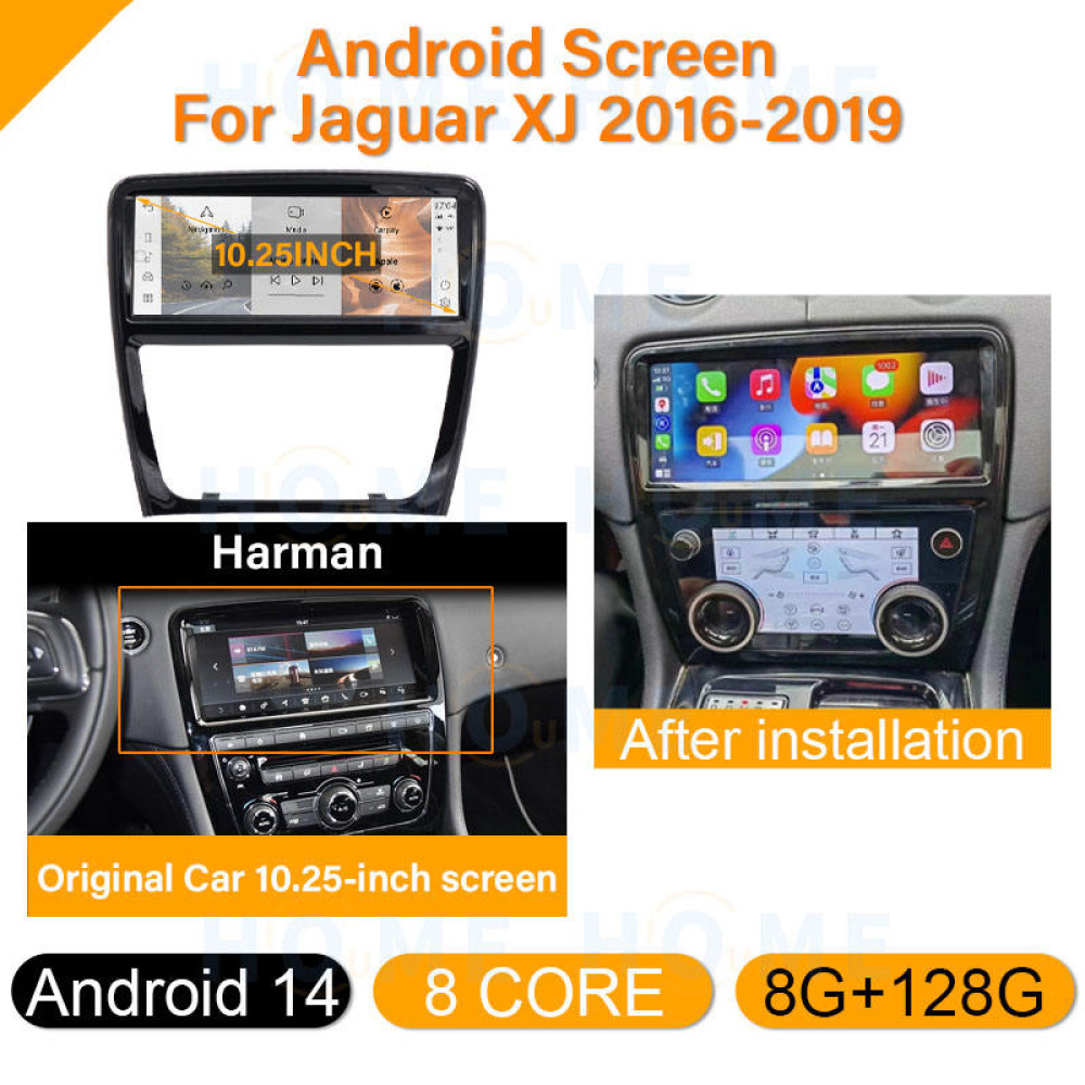 Jaguar XJ XJL XJR 10.25 inch Android 14 - CarPlay - Android - GPS Navigasyon - Multimedya Ekran 2010-2019