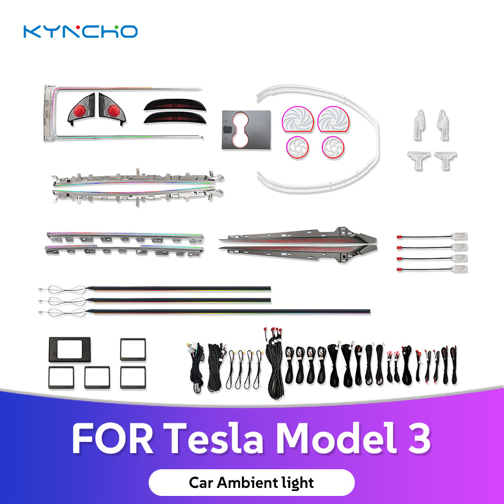 Tesla Model 3 Symphony LED & 64 Renk Akıllı İç Mekan Ambiyans Aydınlatma Sistemi