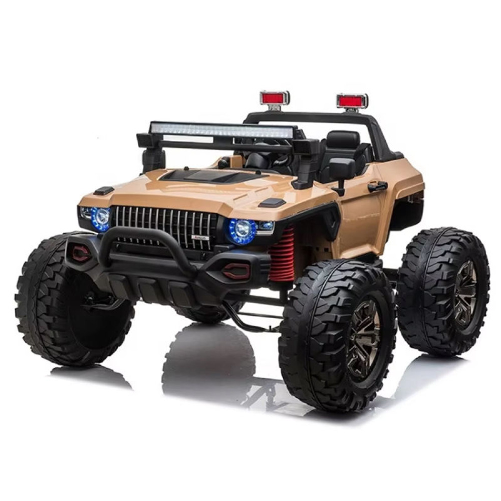 12V Grand-Adventure 4WD Truck - Çift Kişilik Geniş Koltuklu, 4 Motorlu Çekiş Sistemi, Yüksek Şasili ve 2.4G Uzaktan Kumandalı Güçlü Akülü Arazi Aracı