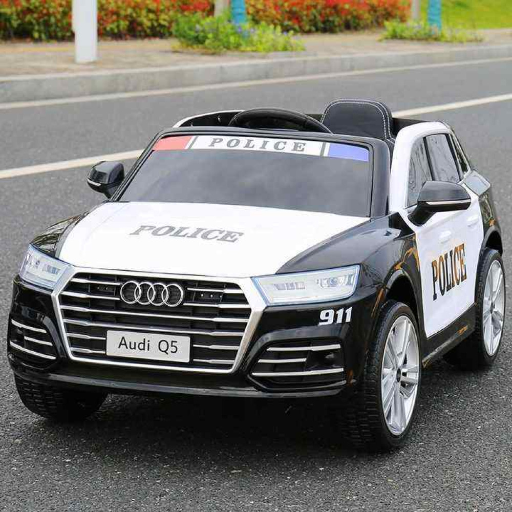 Audi-Q5 Patrol 12V - Polis Çakarlı, Megafonlu, 12V Çift Motorlu ve Lisanslı Akülü Audi