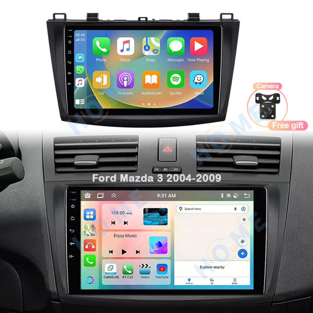Mazda 3 Android 14 - CarPlay - Android - GPS Navigasyon - Multimedya Ekran 2014-2009