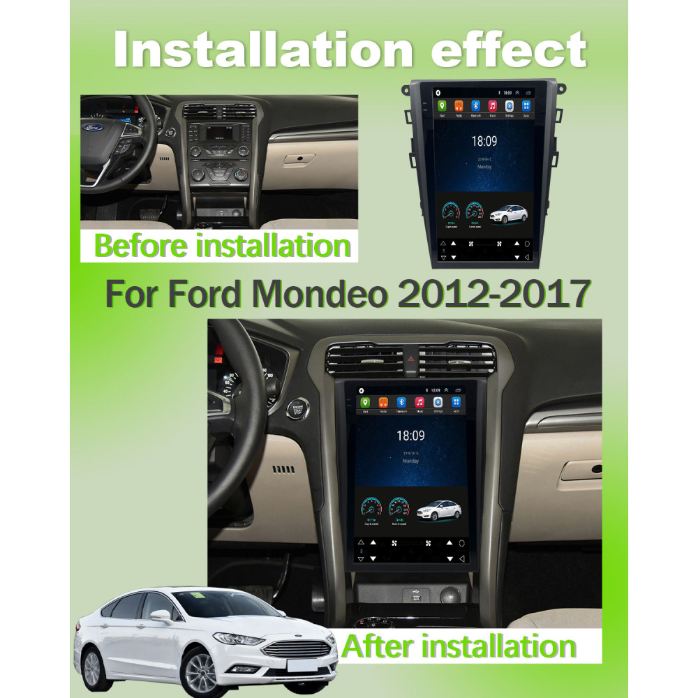 Ford Mondeo 12.1 inch - CarPlay - Android - GPS Navigasyon - Multimedya Ekran 2012-2017