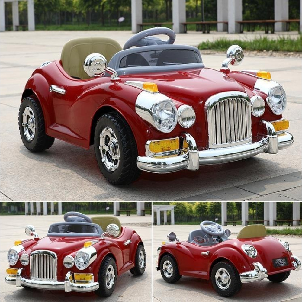 Vintage-Royal 12V Classic Roadster - Nostaljik Tasarımlı, Kavisli Çamurluklu, 12V Çift Motorlu ve Retro Akülü Çocuk Arabası