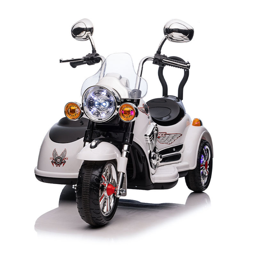 Chopper-Sidecar 12V - Uzun Çatallı, Yan Sepetli, Klasik İki Kişilik Akülü Motor