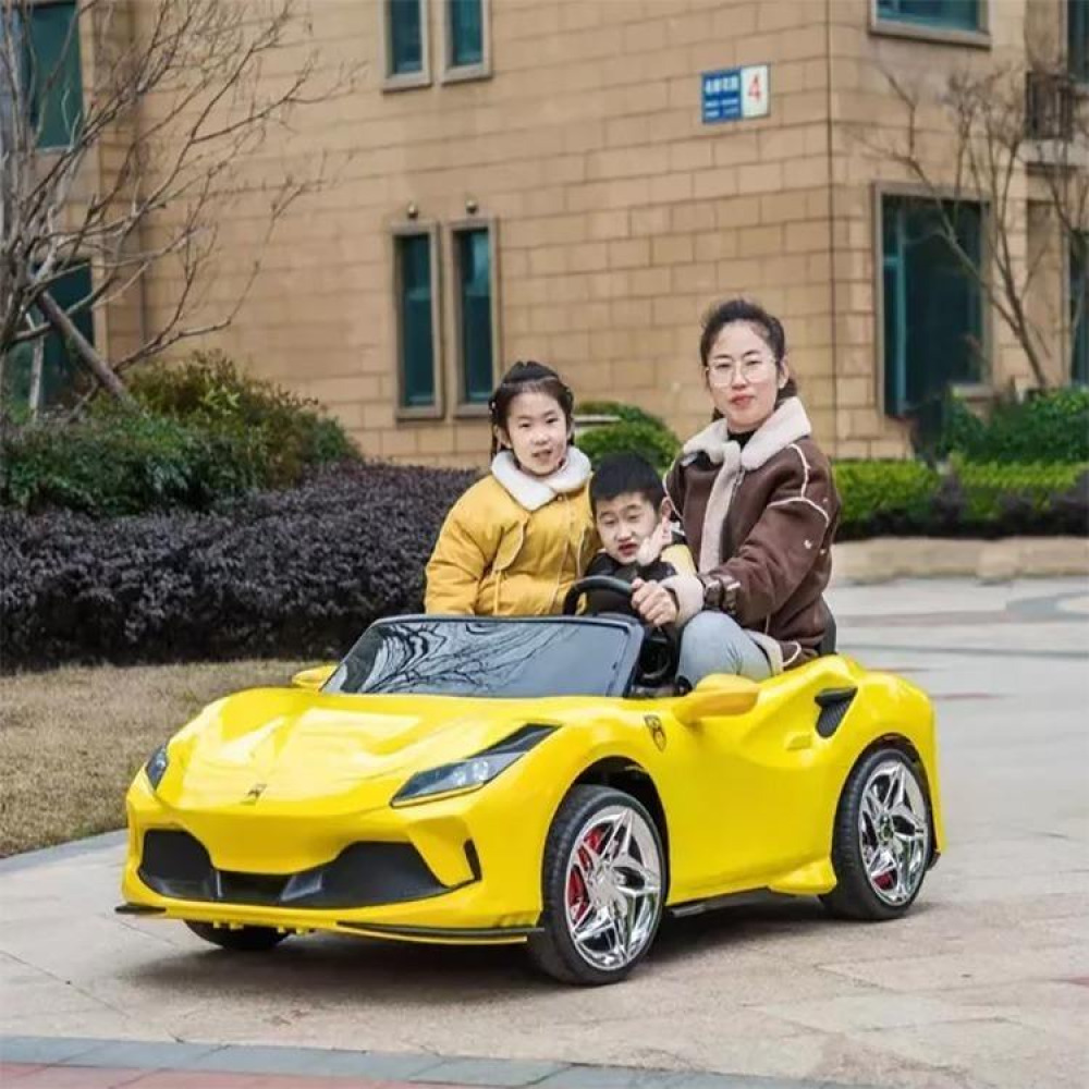 Maranello-GT 12V Super-Sport - Dikey Keskin Farlı, Dev Hava Kanallı, 12V Çift Motorlu ve İtalyan Tarzı Akülü Yarış Arabası