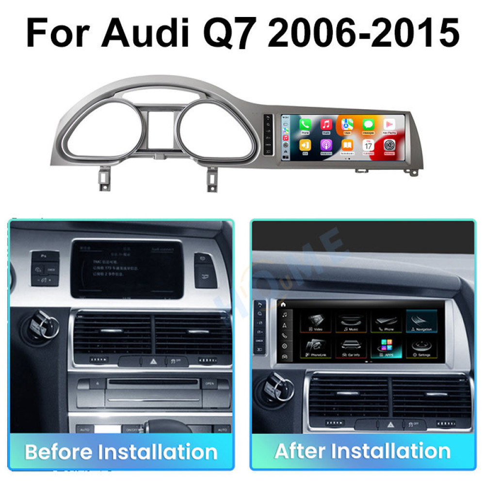 Audi Q7 10.25 inch Android 13 - CarPlay - Android - Google Play Store - GPS Navigasyon - Multimedya Ekran 2006-2015