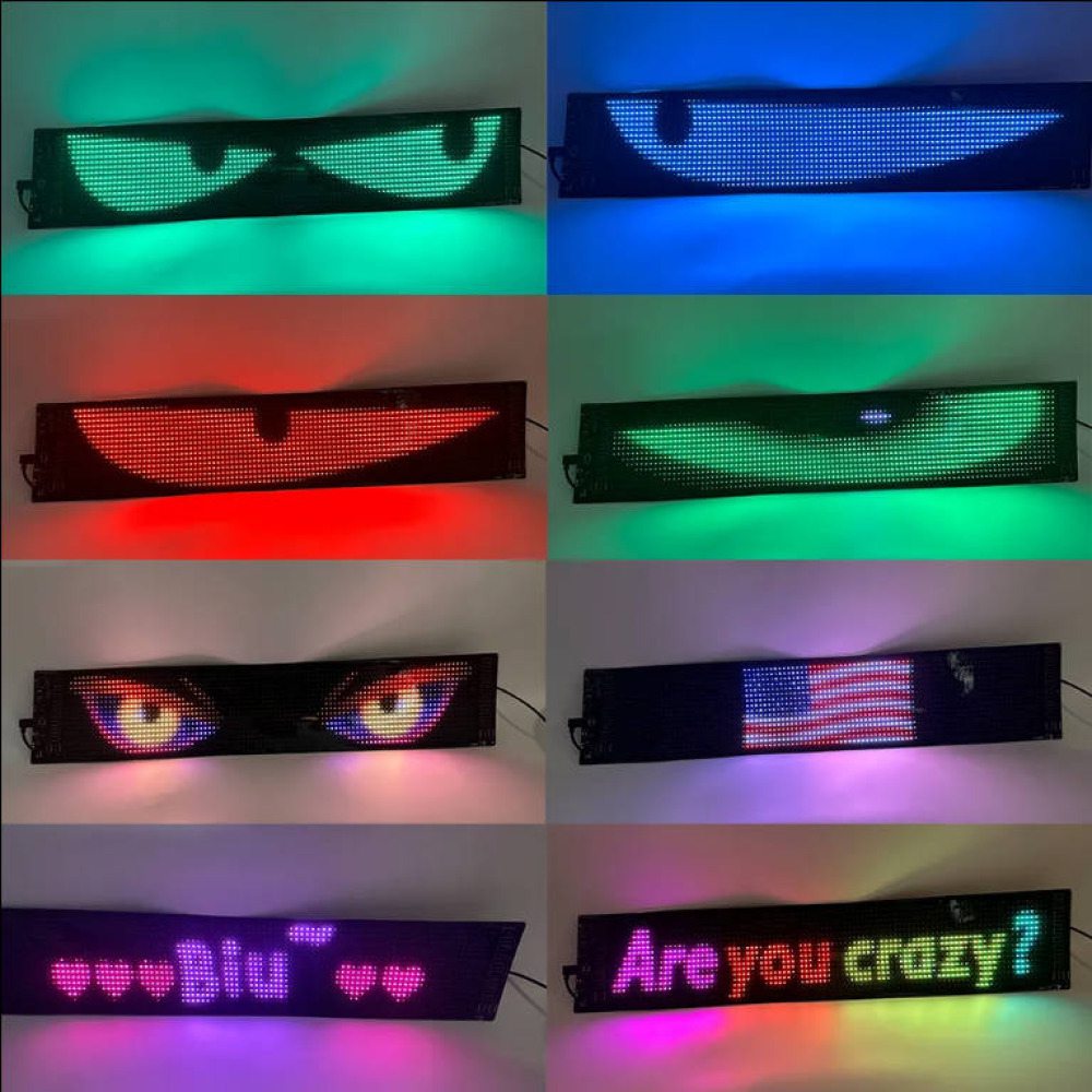 LED Dijital Mesaj Ekranı - Esnek LED Panel, Programlanabilir LED Matris, USB 5V Kontrollü Yumuşak Ekran