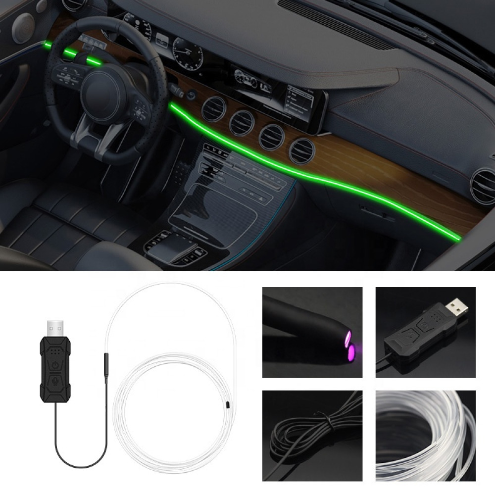 Ses Kontrollü Dashboard LED Şerit Aydınlatma - Çok Renkli Ortam Işığı, Yeni İç Dekoratif Araç Atmosfer Aydınlatması
