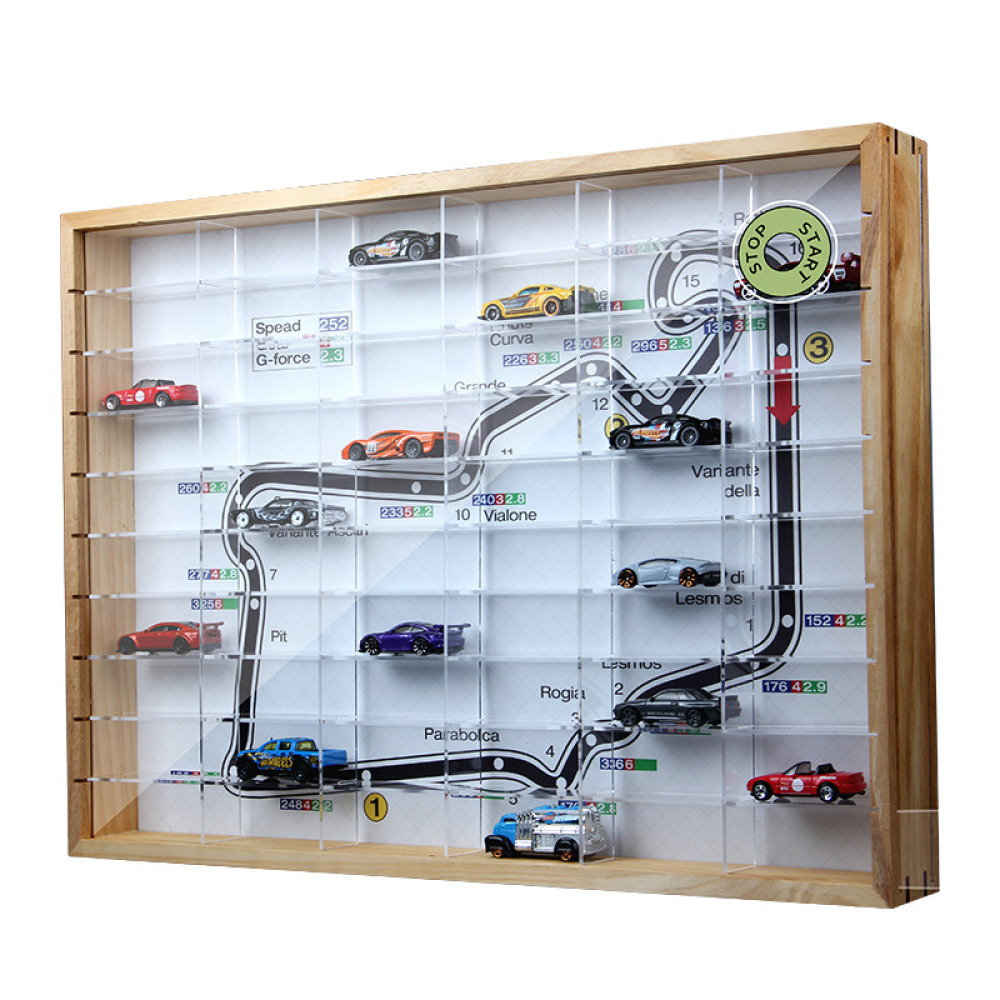 1/64 Ölçekli 30 Araçlık Duvar Tipi VIP Garaj – Diecast Koleksiyonunuz İçin Dev Akrilik Sergi Sarayı