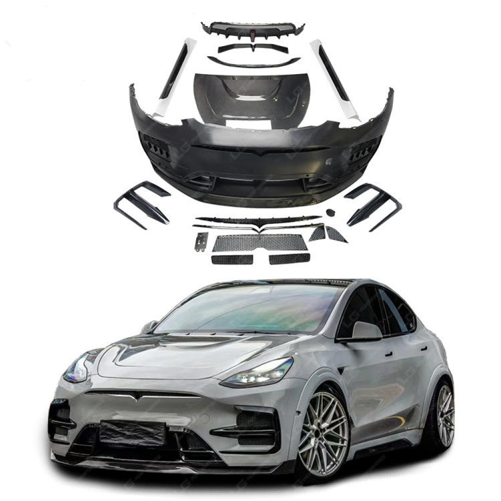 Tesla Model Y D Style Body Kit Dry Carbon Fiber