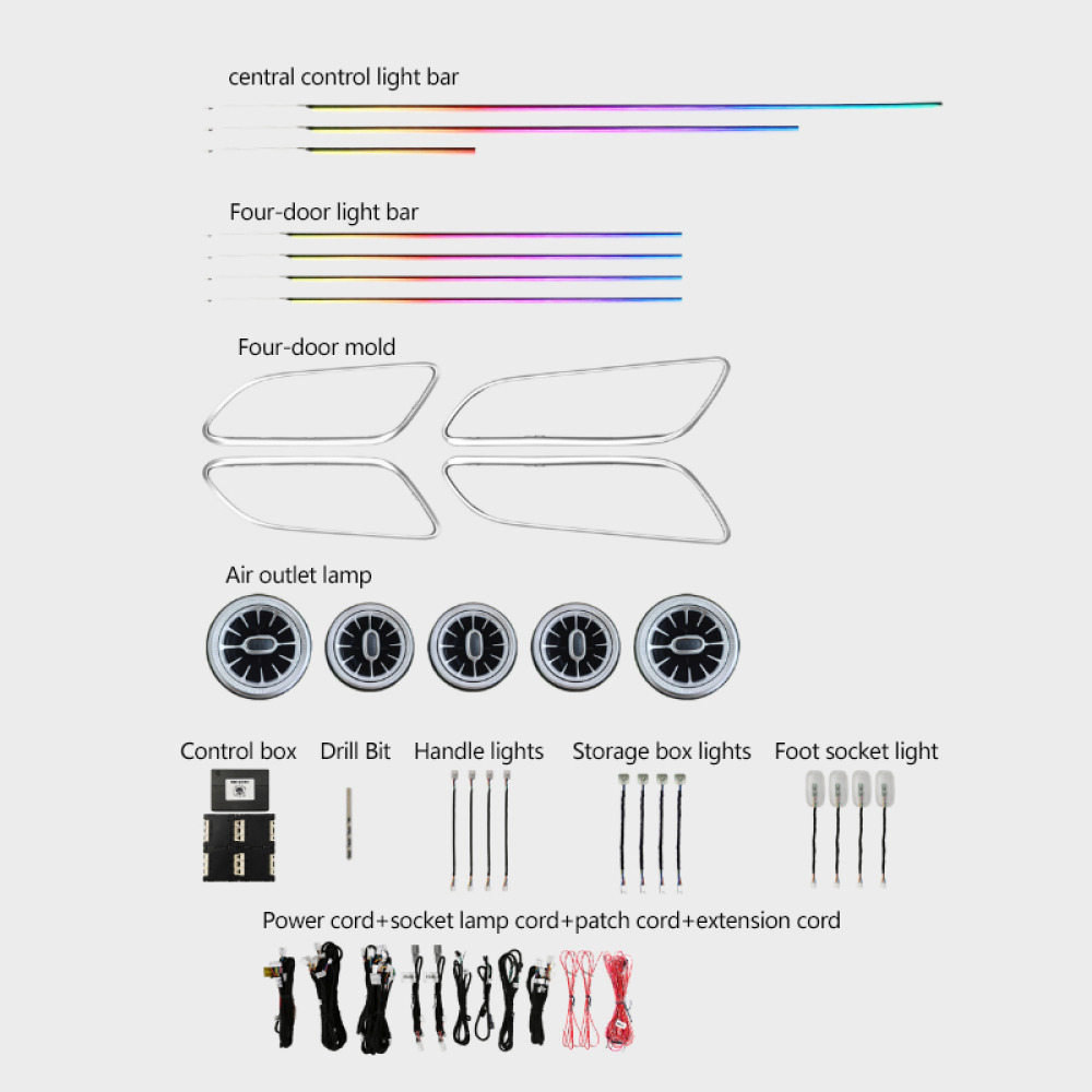 Mercedes Benz 13-19 GLA/CLA 12-18 A/B Araç İçi Ambiyans Led Aydınlatma 