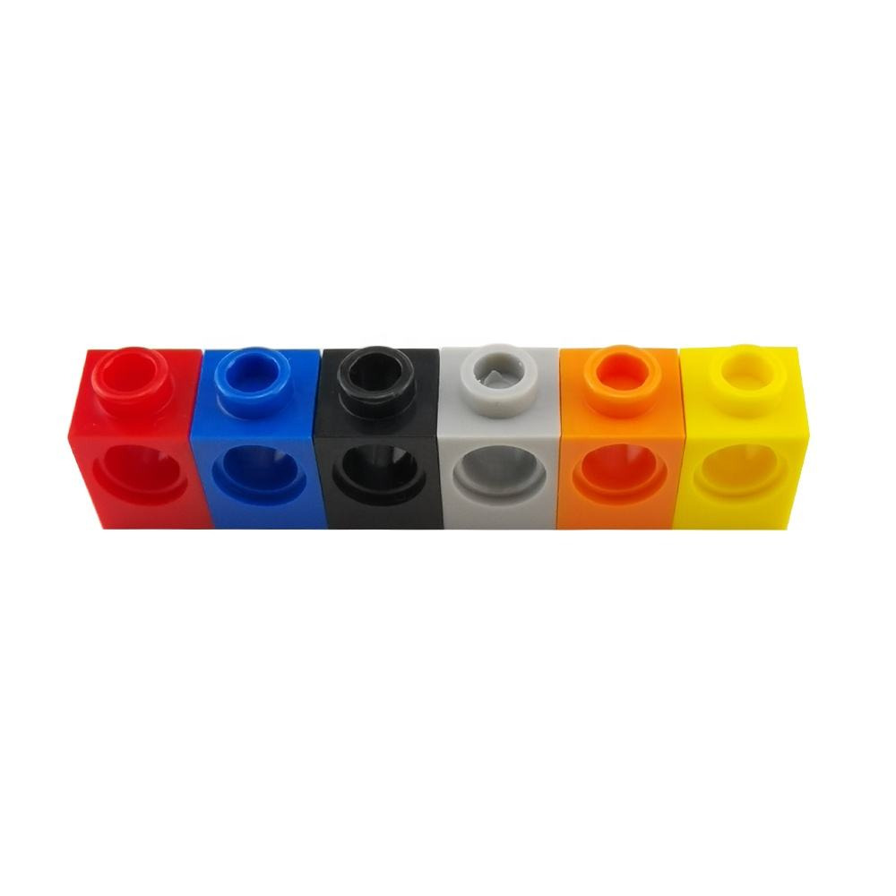 EduWeDo No. 6541 Teknik Delikli Tuğla 1x1 (Brick 1x1 with Hole) – Robotik Mikro Bağlantı ve Hassas Eksen Sabitleme Elemanları