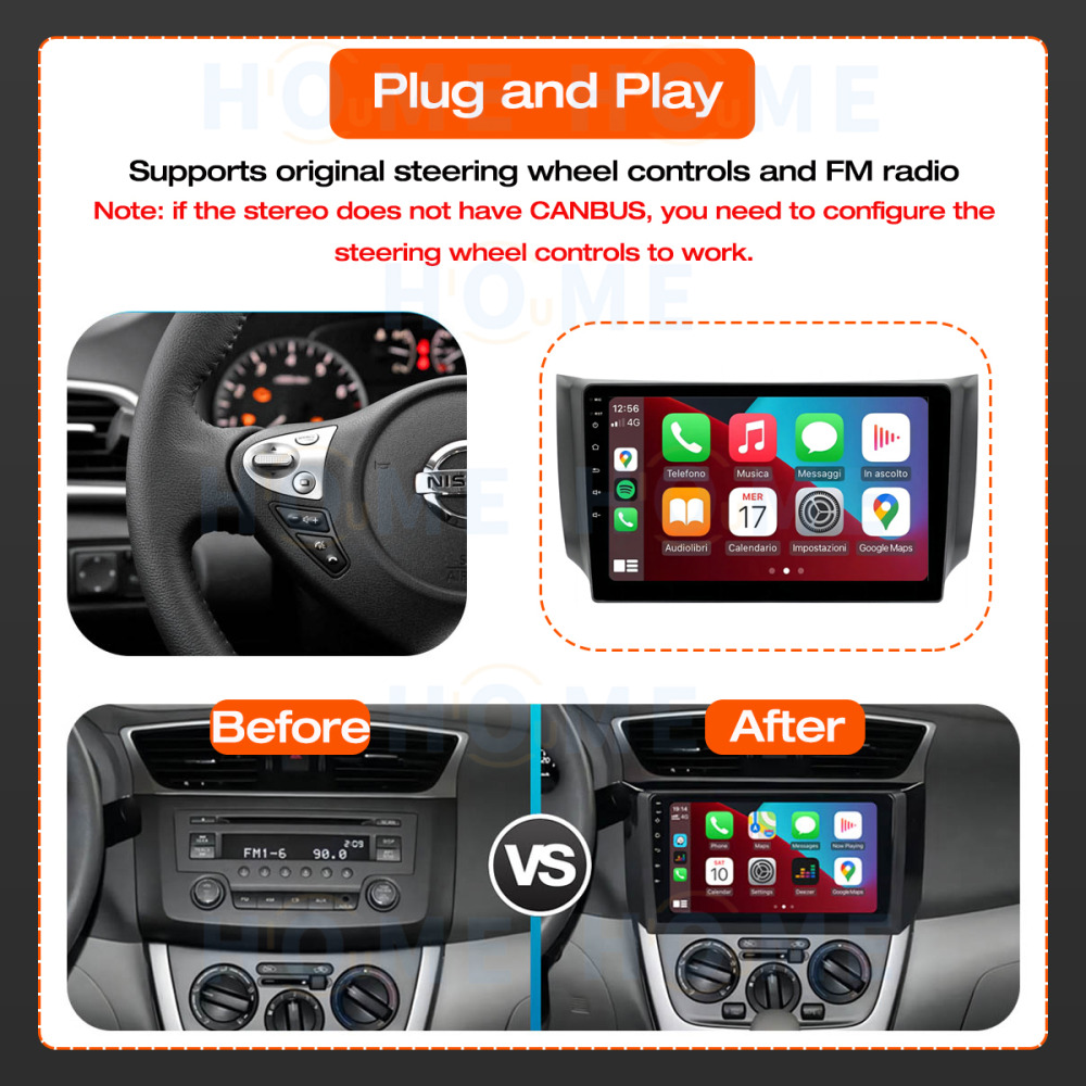 Nissan Sylphy B17 Sentra 12 9 inch Android 14 - CarPlay - Android - GPS Navigasyon - Multimedya Ekran 2013 - 2019