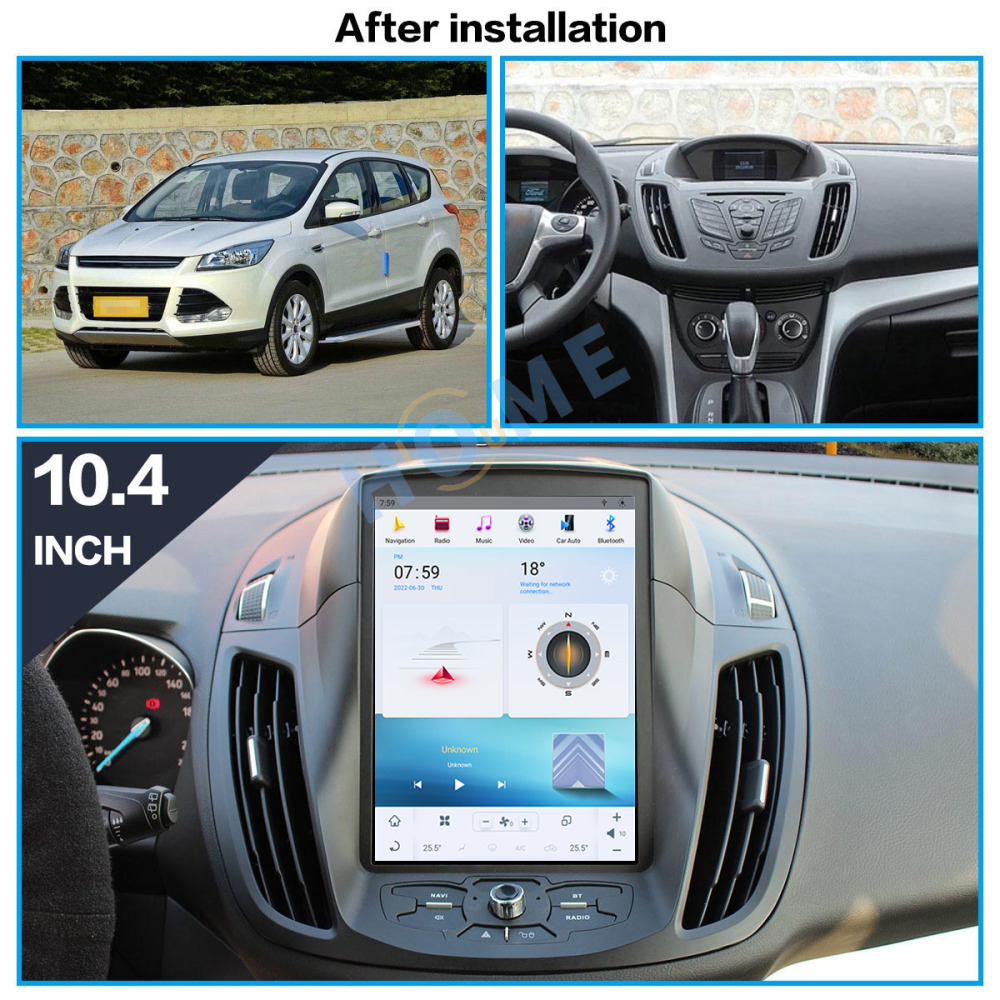 Ford Kuga 10.4 inch  Android 11 - CarPlay - Android - GPS Navigasyon - Multimedya Ekran 2013-2017