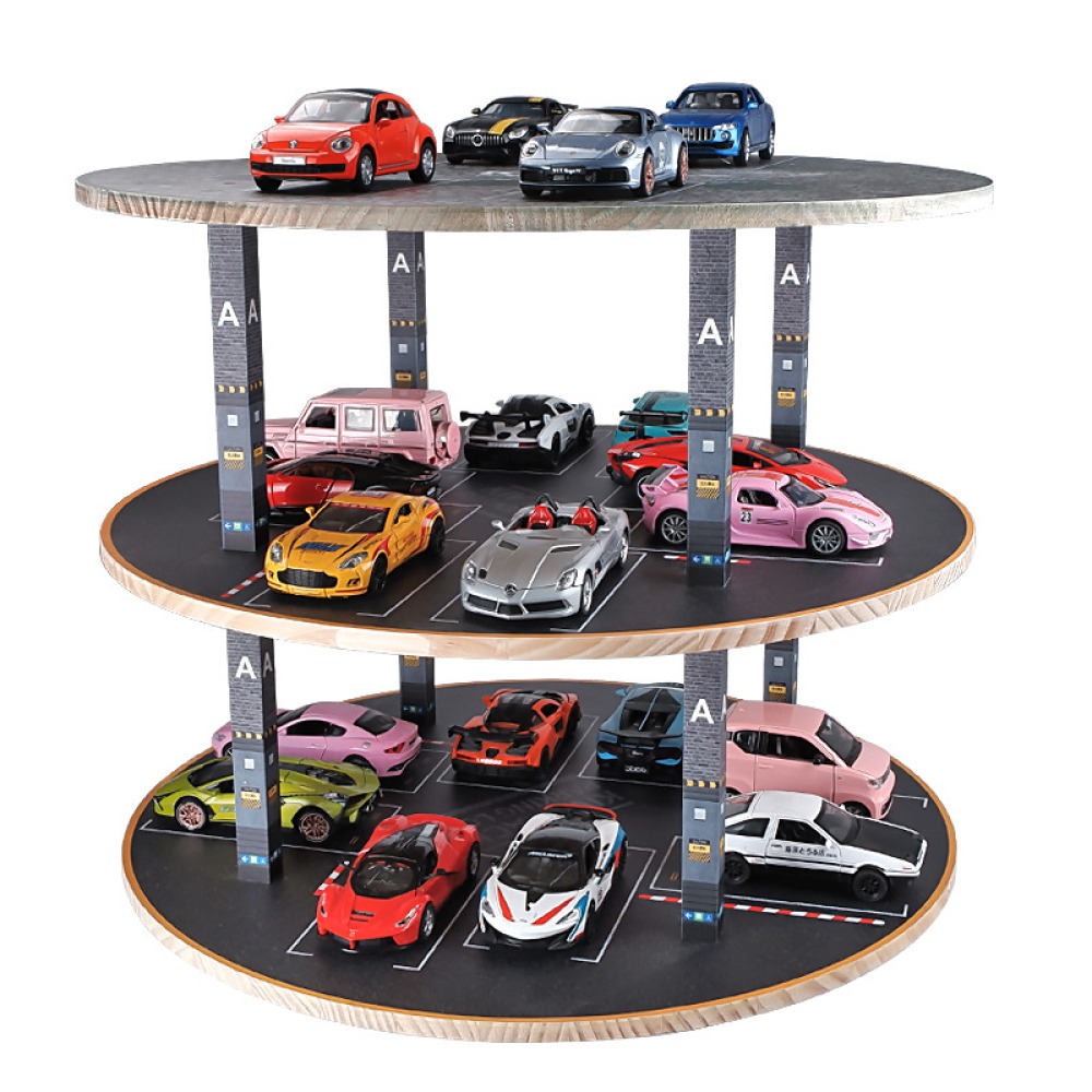 1/32 Ölçekli Üç Katlı VIP Ahşap Garaj – Dev Diecast Koleksiyonunuz İçin Maksimum Sergi Alanı