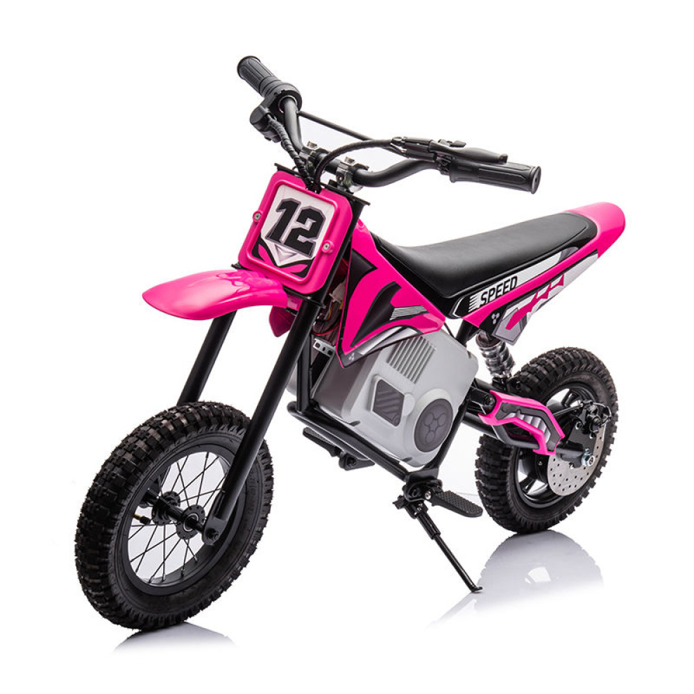 Pink-Thunder 24V - Pembe Yarışçı, Gerçek Lastikli, Yüksek Performanslı Kız Çocuk Cross Motoru