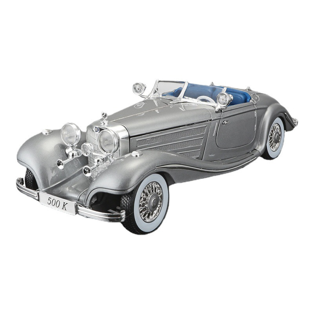 Maisto 1/18 Mercedes-Benz 500K Special Roadster – Otomobil Tarihinin Altın Çağı ve Metalik İhtişam Diecast Koleksiyonunuzda