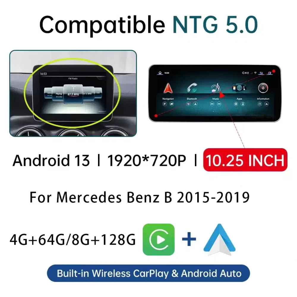 Mercedes-Benz B-Serisi (W246) Android Multimedya Sistemi (2012–2018)