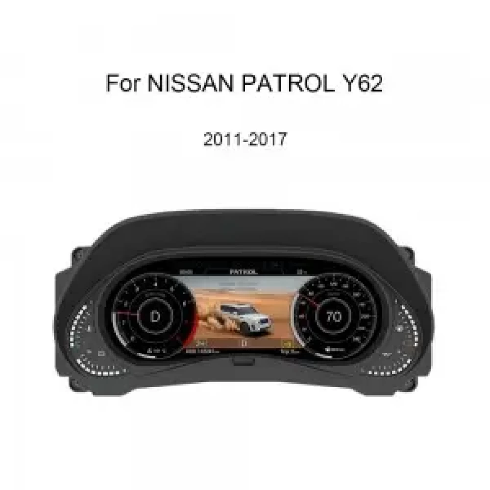 Nissan Patrol Y62 12.3 inch Dijital Gösterge Paneli / Full LCD Hız Göstergesi 2011-2017