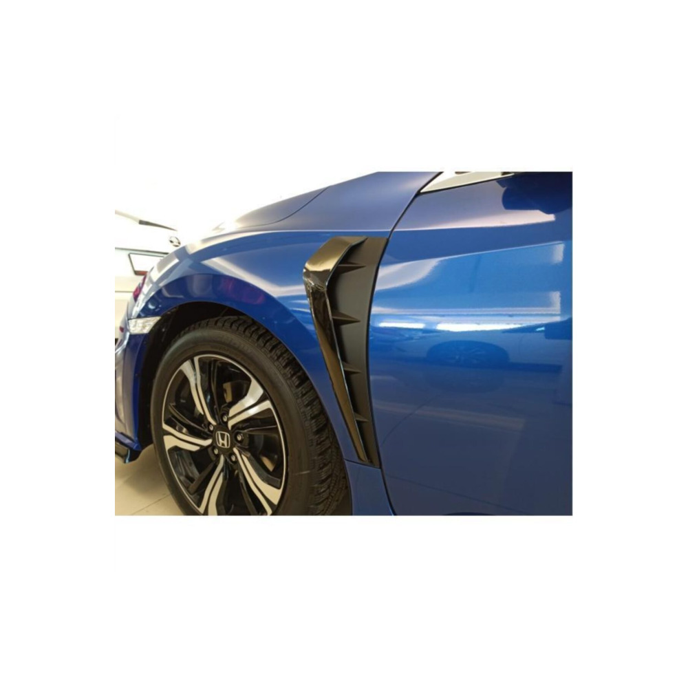 Honda Civic İçin Uyumlu Fc5-Fk7 Yan Çamurluk Izgarası Kalın Model Piano Black