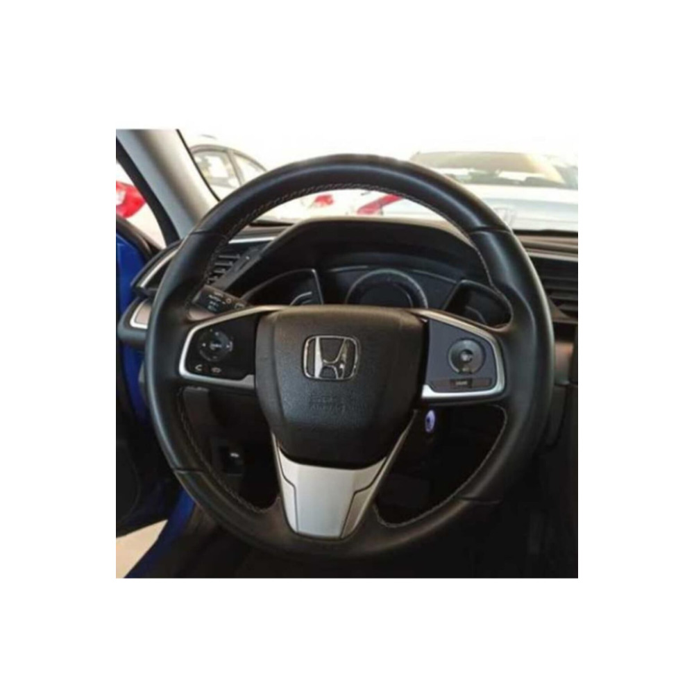 Honda Civic İçin Uyumlu Fc5 Direksiyon Alt Parça Kaplama Tekli Silver Yazısız 2016-2020