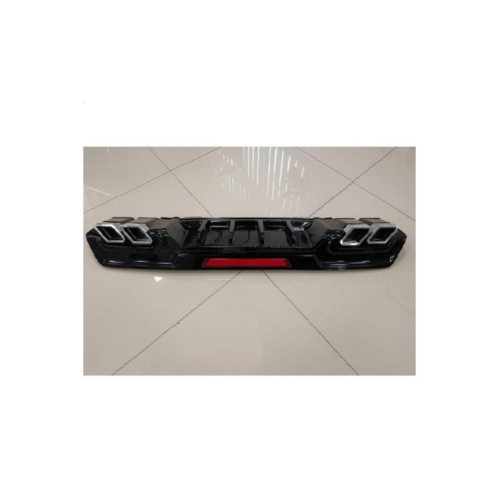 Honda Civic İçin Uyumlu Fc5 Kare 4 Egzoz Difüzör Piano Black