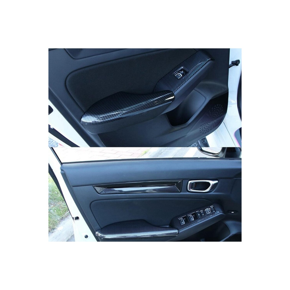 Honda Civic İçin Uyumlu Kapı Kolçak Kaplama 4 Parça Karbon 2022