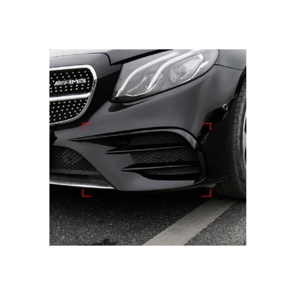 Mercedes W205 İçin Uyumlu C SERİSİ ÖN TAMPON SİS KAŞ PİANO BLACK (2019+)