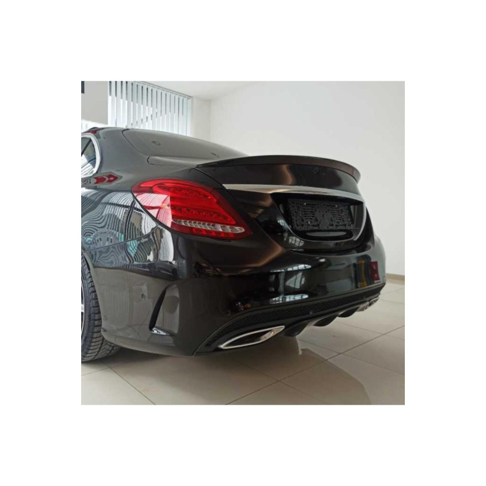 Mercedes W205 İçin Uyumlu C Serisi Hybrid Spoiler Piano Black 2015-2018