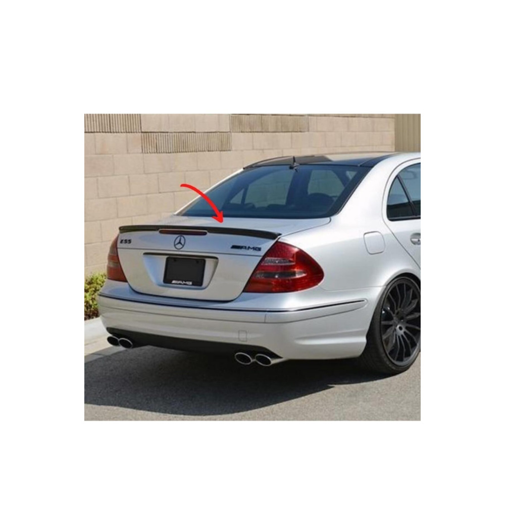  Mercedes W211 İçin Uyumlu E Serisi Spoiler Piano Black 2000-2008