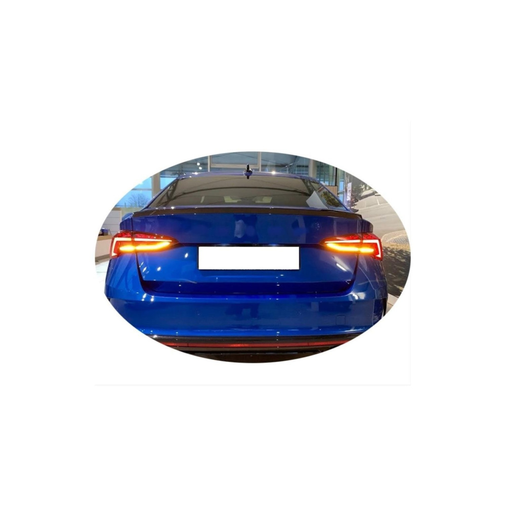 Skoda Octavia Için Uyumlu Hybrid Spoiler 2021 Piano Black