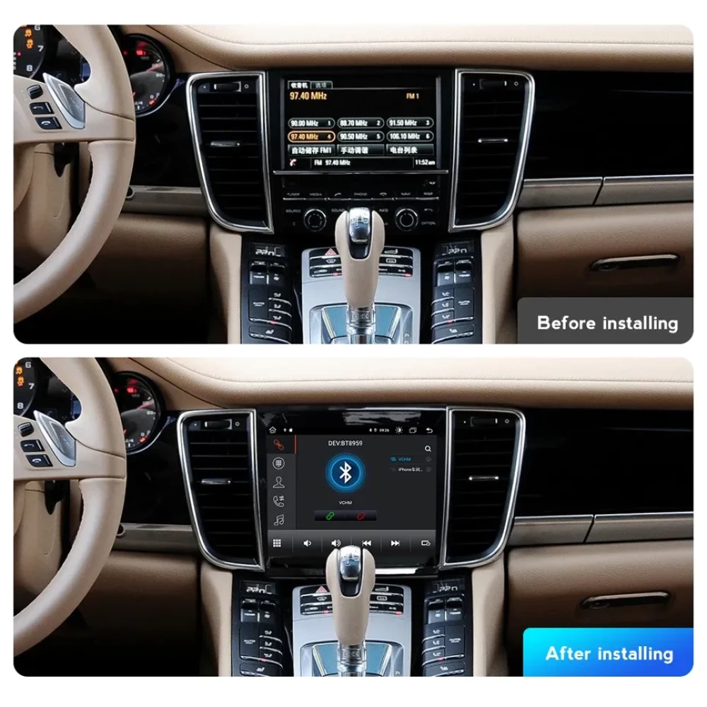 Porsche Panamera 970 (2010-2016) 8.4 İnç Android 13.0 Multimedya Sistemi