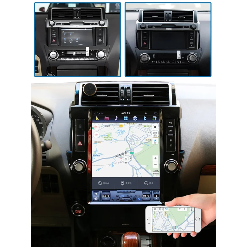 Toyota Land Cruiser Prado (2014-2017) Tesla Stil Android Multimedya ve Navigasyon Sistemi
