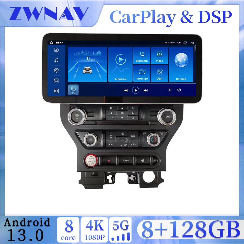 Ford Mustang (2015-2020) 12.3 İnç Tesla Tarzı Android Multimedya Sistemi