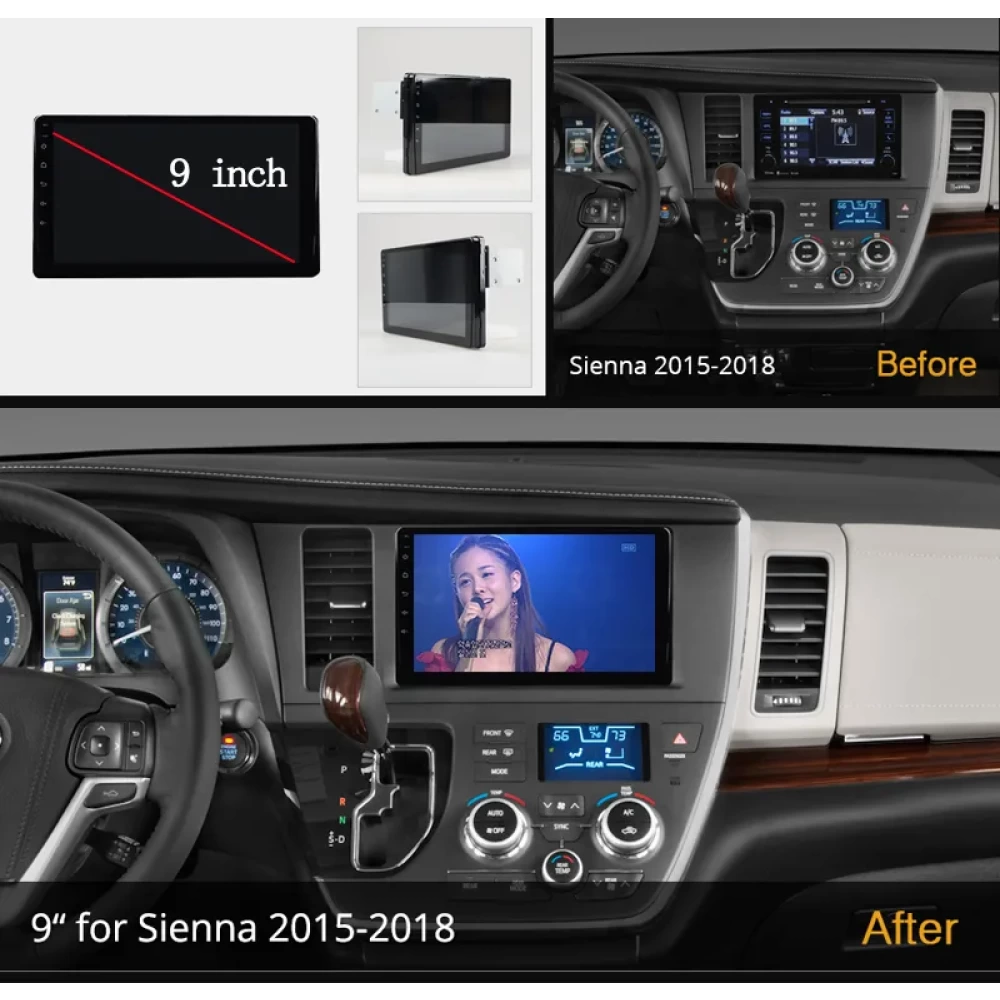 Toyota Sienna (2015-2018) Android Multimedya ve Navigasyon Sistemi
