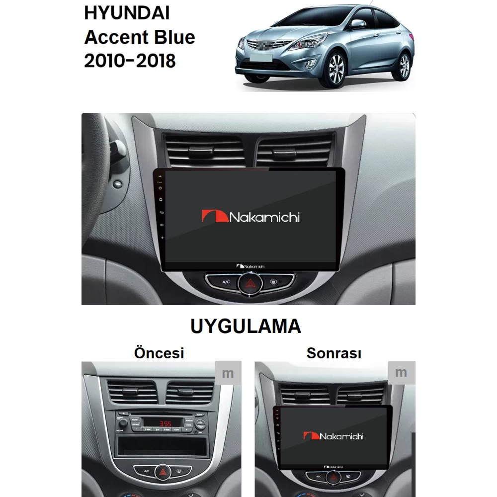 Hyundai Accent Blue (2010-2018) | 2+32GB | Uyumlu Android Multimedya Navigasyon Sistemi