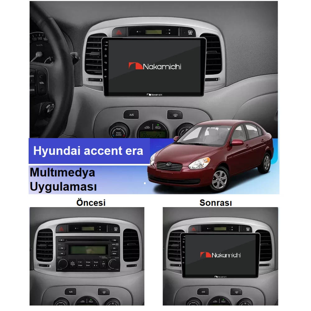 Hyundai Accent Era (2006-2011) | 2+32GB | Uyumlu Android Multimedya Navigasyon Sistemi