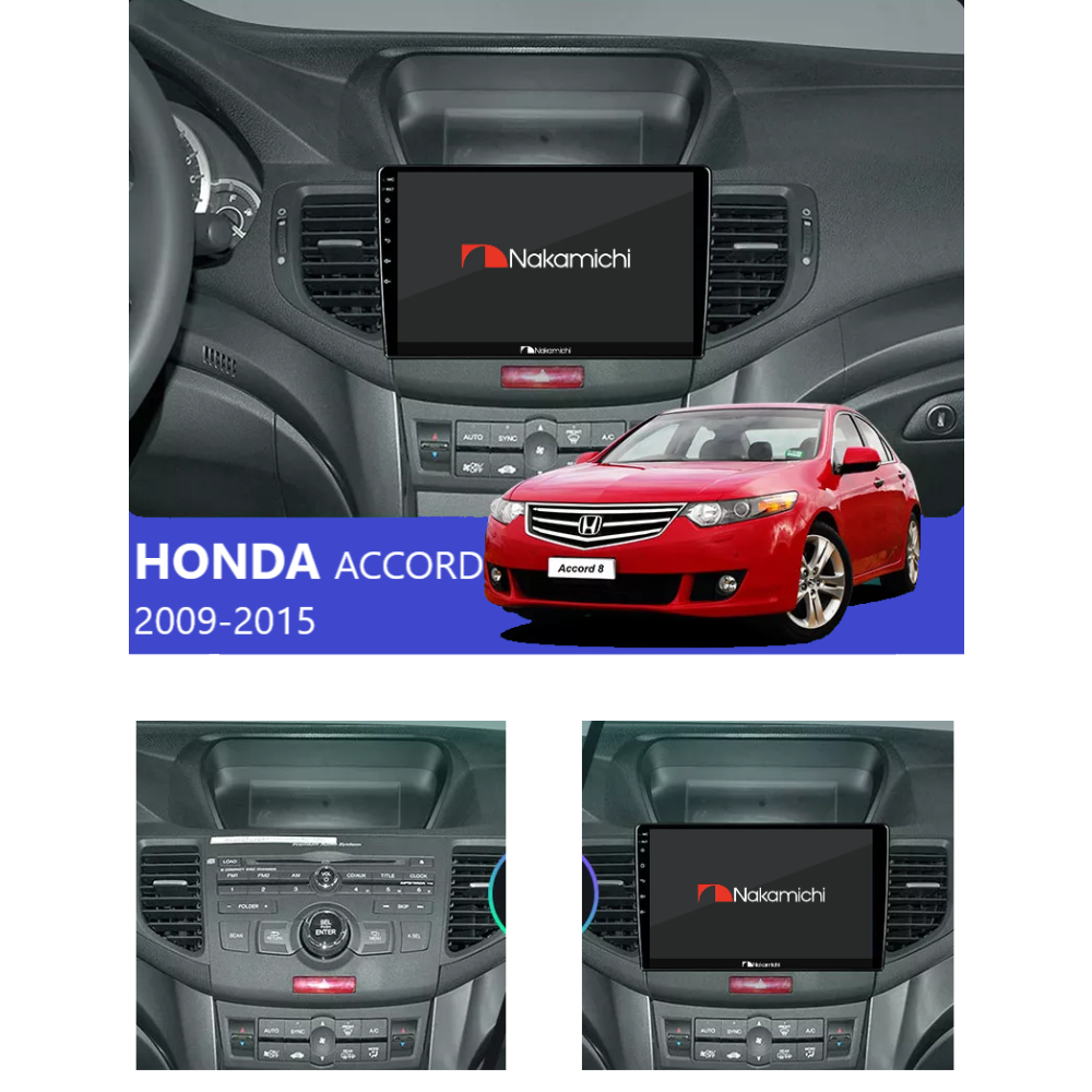 Honda Accord (2009-2015) Uyumlu Android Multimedya Navigasyon Sistemi