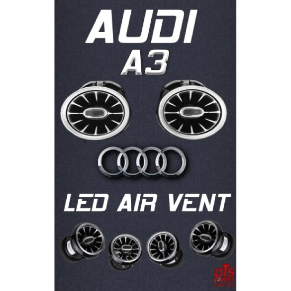 Audi A3 Ambiyans LED Ön Air Vent Atmosfer Aydınlatma Kiti